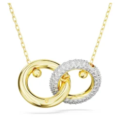 Swarovski Dextera Pendant Interlocking Loop, White, Gold-tone Plated -Fashion Accessories Store dextera pendant interlocking loop white gold tone plated swarovski 5668820 2