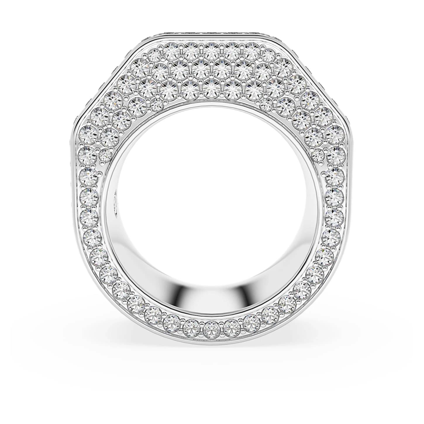 Swarovski Dextera Ring Octagon Shape, Pavé, White, Rhodium Plated 5 Swarovski Dextera Ring Octagon Shape, Pavé, White, Rhodium Plated - Image 5