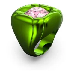 Swarovski Dulcis Cocktail Ring Cushion Cut, Green -Fashion Accessories Store dulcis cocktail ring cushion cut green swarovski 5601542 2