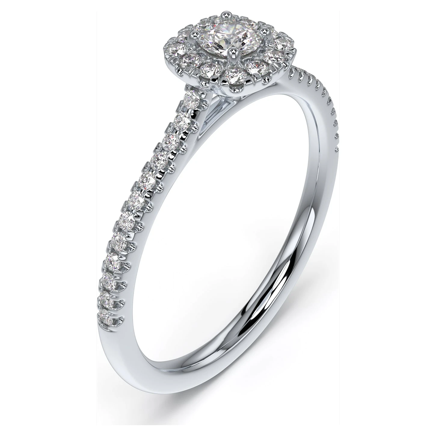 Swarovski Essentials Ring Diamond TCW 0.30 Carat, Center Stone 0.14 Carat, Sterling Silver, Rhodium Plated 3 Swarovski Essentials Ring Diamond TCW 0.30 Carat, Center Stone 0.14 Carat, Sterling Silver, Rhodium Plated - Image 3