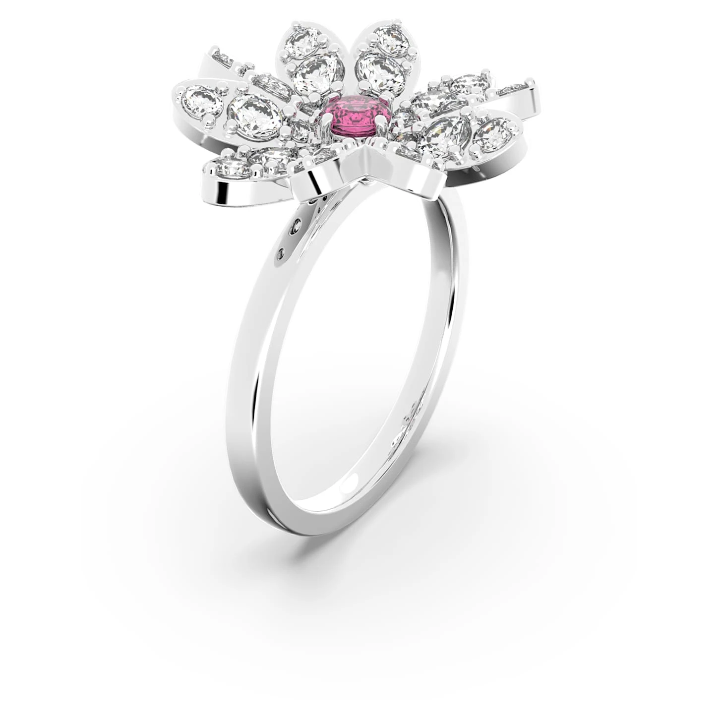 Swarovski Eternal Flower Ring Flower, Pink, Mixed Metal Finish 2 Swarovski Eternal Flower Ring Flower, Pink, Mixed Metal Finish - Image 2