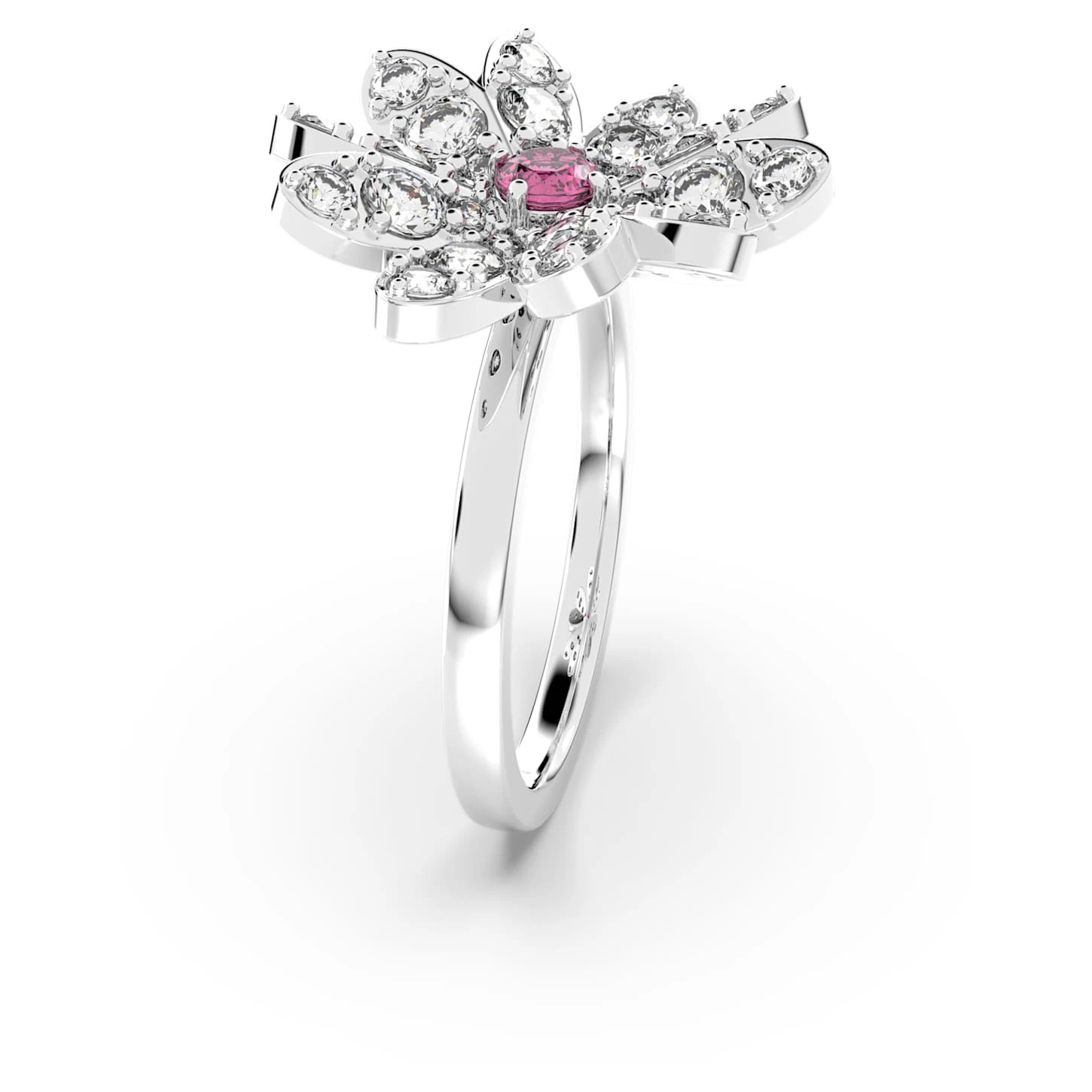 Swarovski Eternal Flower Ring Flower, Pink, Mixed Metal Finish 3 Swarovski Eternal Flower Ring Flower, Pink, Mixed Metal Finish - Image 3