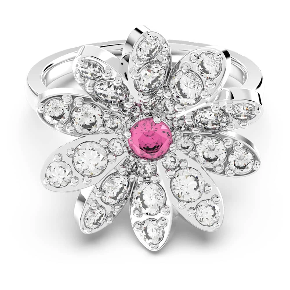 Swarovski Eternal Flower Ring Flower, Pink, Mixed Metal Finish 4 Swarovski Eternal Flower Ring Flower, Pink, Mixed Metal Finish - Image 4