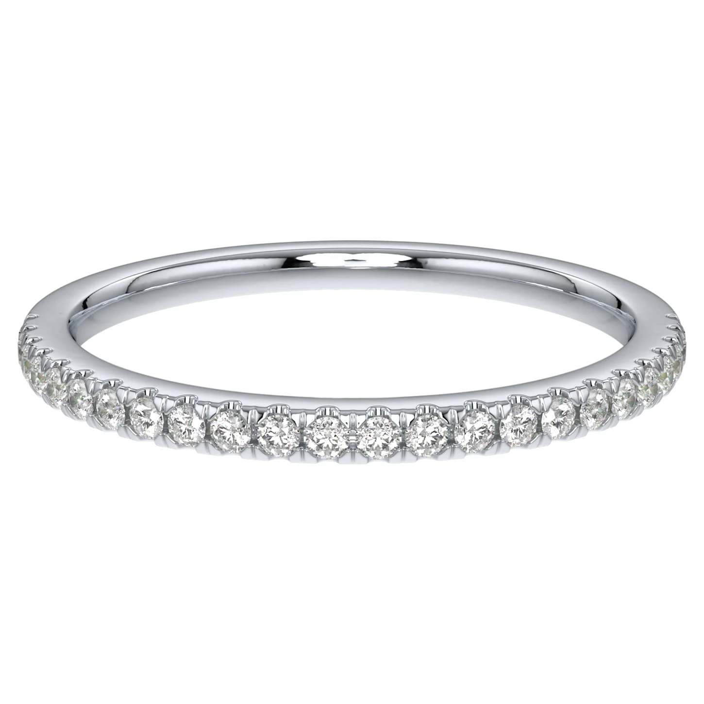 Swarovski Eternity Ring Diamond TCW 0.16 Carat, 14k White Gold 2 Swarovski Eternity Ring Diamond TCW 0.16 Carat, 14k White Gold - Image 2