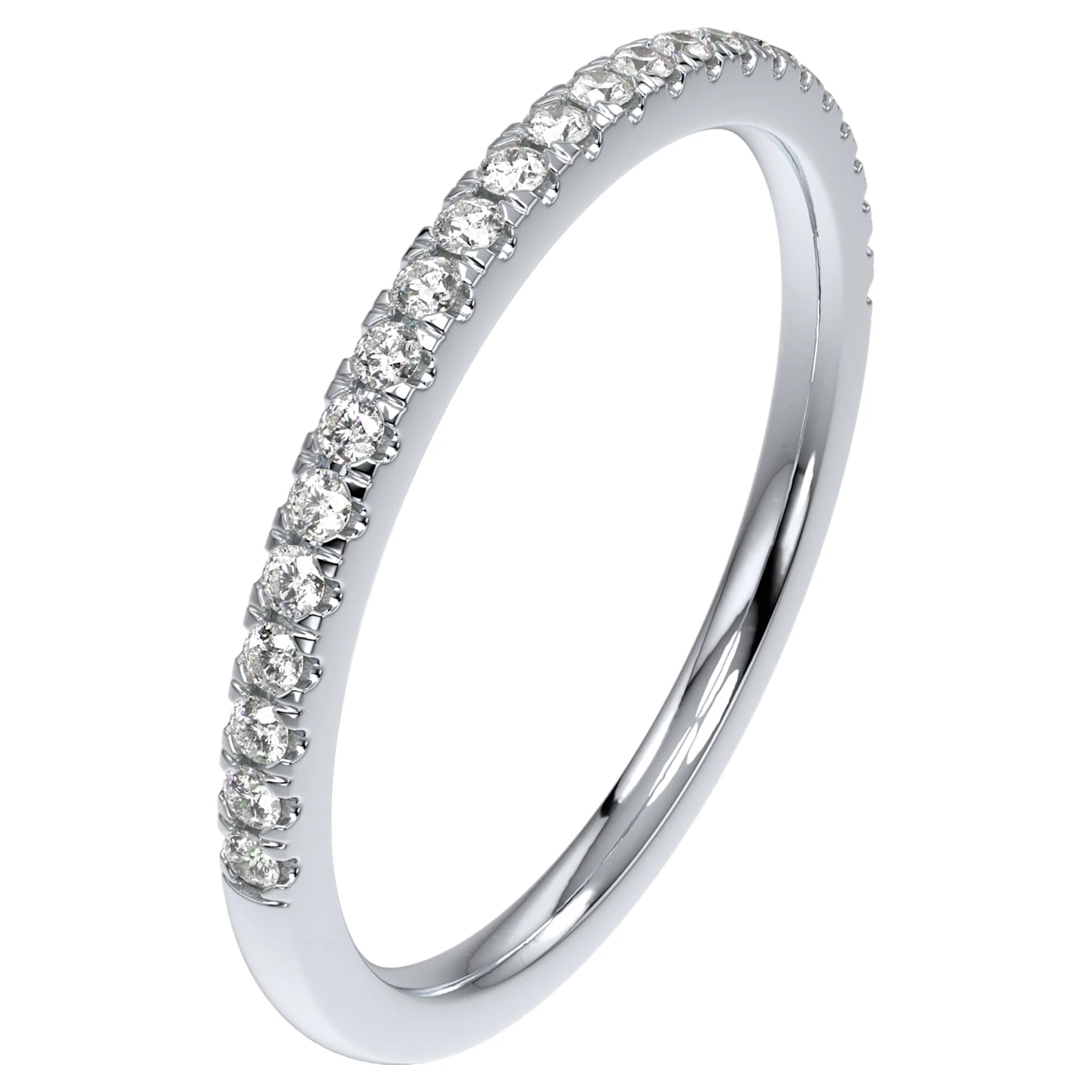 Swarovski Eternity Ring Diamond TCW 0.16 Carat, 14k White Gold 3 Swarovski Eternity Ring Diamond TCW 0.16 Carat, 14k White Gold - Image 3