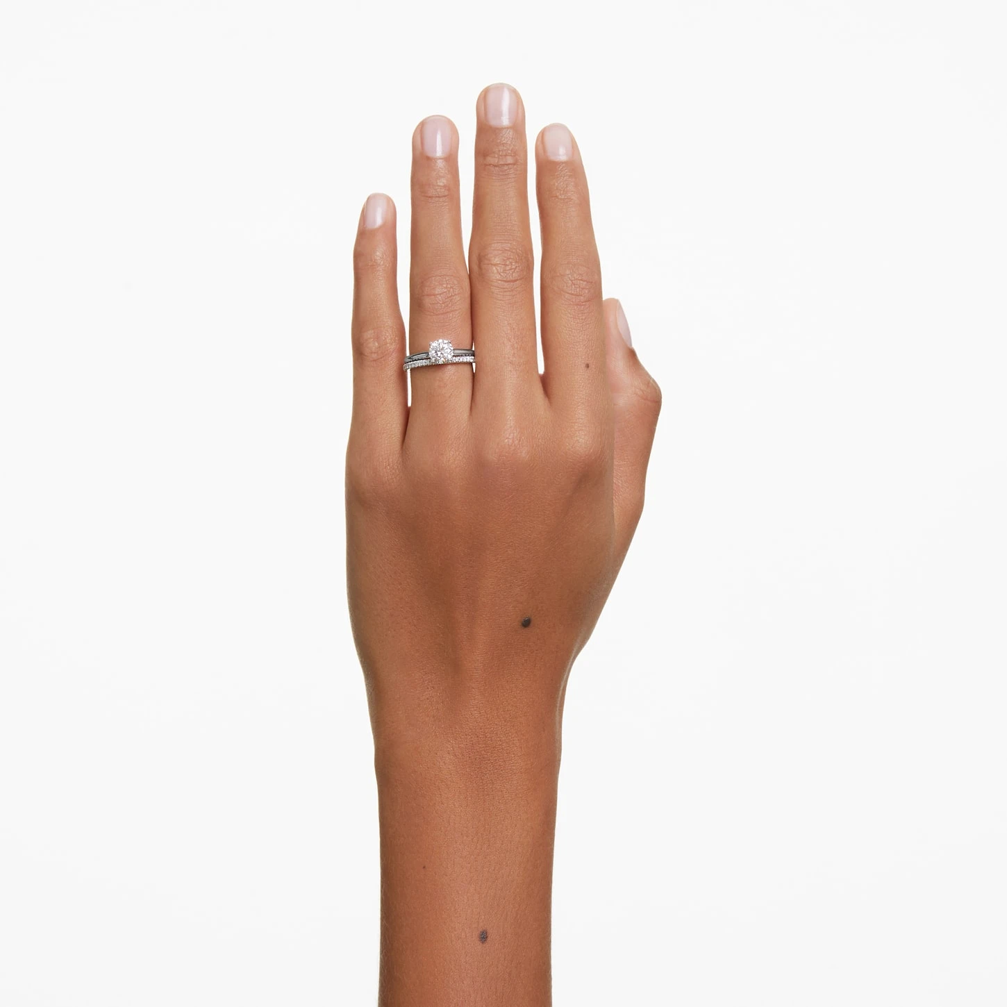 Swarovski Eternity Ring Diamond TCW 0.16 Carat, 14k White Gold 1 Swarovski Eternity Ring Diamond TCW 0.16 Carat, 14k White Gold