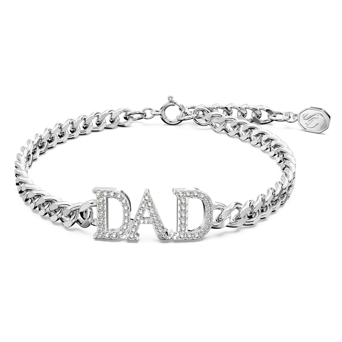 Swarovski Father's Day - Dad Bracelet White, Rhodium Plated 2 Swarovski Father's Day - Dad Bracelet White, Rhodium Plated - Image 2