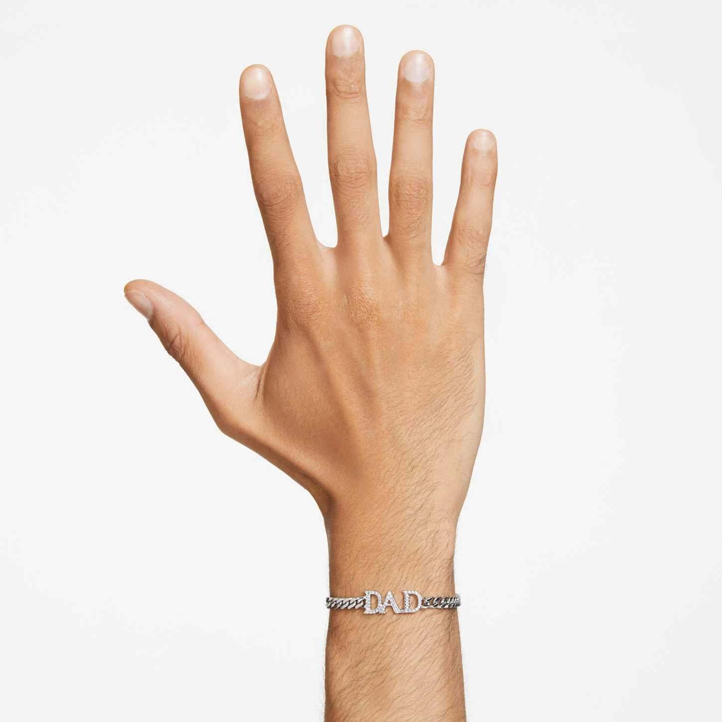 Swarovski Father's Day - Dad Bracelet White, Rhodium Plated 1 Swarovski Father's Day - Dad Bracelet White, Rhodium Plated
