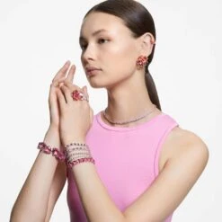 Swarovski Florere Cocktail Ring Flower, Pink, Gold-tone Plated -Fashion Accessories Store florere cocktail ring flower pink gold tone plated swarovski 5650564 5