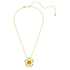 Swarovski Florere Necklace Flower, Yellow, Gold-tone Plated -Fashion Accessories Store florere necklace flower yellow gold tone plated swarovski 5650570 2