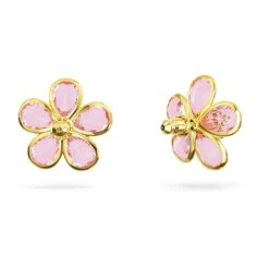 Swarovski Florere Stud Earrings Flower, Pink, Gold-tone Plated -Fashion Accessories Store florere stud earrings flower pink gold tone plated swarovski 5656635 4