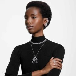 Swarovski Fluenta Ring Reignited Crystals, White, Rhodium Plated -Fashion Accessories Store fluenta ring reignited crystals white rhodium plated swarovski 5641375 4