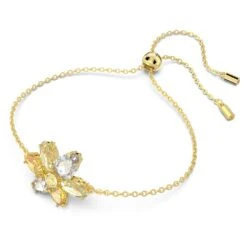 Swarovski Gema Bracelet Mixed Cuts, Flower, Yellow, Gold-tone Plated -Fashion Accessories Store gema bracelet mixed cuts flower yellow gold tone plated swarovski 5652820 2