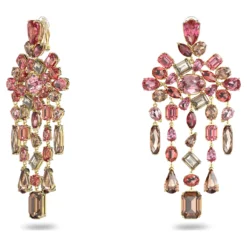 Swarovski Gema Clip Earrings Mixed Cuts, Chandelier, Extra Long, Multicolored, Gold-tone Plated -Fashion Accessories Store gema clip earrings mixed cuts chandelier extra long multicolored gold tone plated swarovski 5610754 2