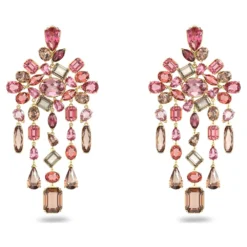 Swarovski Gema Clip Earrings Mixed Cuts, Chandelier, Extra Long, Multicolored, Gold-tone Plated -Fashion Accessories Store gema clip earrings mixed cuts chandelier extra long multicolored gold tone plated swarovski 5610754 4