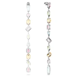 Swarovski Gema Drop Earrings Asymmetrical Design, Mixed Cuts, Extra Long, Multicolored, Rhodium Plated -Fashion Accessories Store gema drop earrings asymmetrical design mixed cuts extra long multicolored rhodium plated swarovski 5656430 4