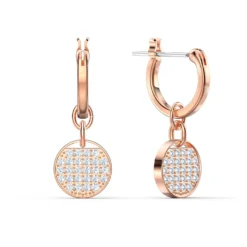 Swarovski Ginger Drop Earrings White, Rose Gold-tone Plated -Fashion Accessories Store ginger drop earrings white rose gold tone plated swarovski 5567528 2