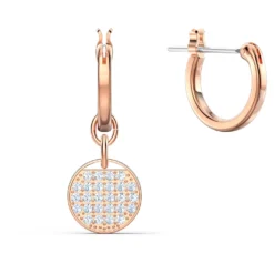 Swarovski Ginger Drop Earrings White, Rose Gold-tone Plated -Fashion Accessories Store ginger drop earrings white rose gold tone plated swarovski 5567528 3
