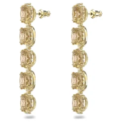 Swarovski Harmonia Drop Earrings Cushion Cut Floating Crystals, Gold Tone, Gold-tone Plated -Fashion Accessories Store harmonia drop earrings cushion cut floating crystals gold tone gold tone plated swarovski 5640043 3
