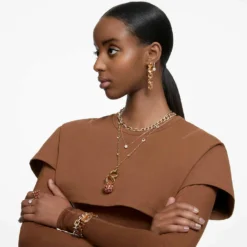 Swarovski Harmonia Drop Earrings Cushion Cut Floating Crystals, Gold Tone, Gold-tone Plated -Fashion Accessories Store harmonia drop earrings cushion cut floating crystals gold tone gold tone plated swarovski 5640043 4