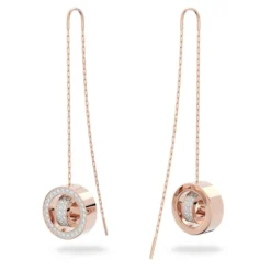 Swarovski Hollow Drop Earrings Long, White, Rose Gold-tone Plated -Fashion Accessories Store hollow drop earrings long white rose gold tone plated swarovski 5636504 5