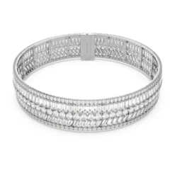 Swarovski Hyperbola Choker Mixed Cuts, White, Rhodium Plated