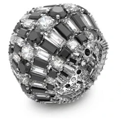 Swarovski Hyperbola Cocktail Ring Mixed Cuts, Black, Rhodium Plated -Fashion Accessories Store hyperbola cocktail ring mixed cuts black rhodium plated swarovski 5615322 2