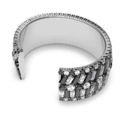 Swarovski Hyperbola Cuff Mixed Cuts, Black, Rhodium Plated -Fashion Accessories Store hyperbola cuff mixed cuts black rhodium plated swarovski 5615330 3