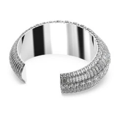 Swarovski Hyperbola Cuff Mixed Cuts, White, Rhodium Plated 8 Swarovski Hyperbola Cuff Mixed Cuts, White, Rhodium Plated -Fashion Accessories Store hyperbola cuff mixed cuts white rhodium plated swarovski 5598342 3
