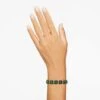 Swarovski Idyllia Bracelet Mixed Cuts, Multiple Clover, Green, Gold-tone Plated