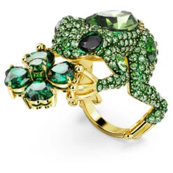 Swarovski Idyllia Cocktail Ring Frog, Green, Gold-tone Plated 7 Swarovski Idyllia Cocktail Ring Frog, Green, Gold-tone Plated -Fashion Accessories Store idyllia cocktail ring frog green gold tone plated swarovski 5666135 2