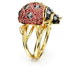 Swarovski Idyllia Cocktail Ring Ladybug, Red, Gold-tone Plated 11 Swarovski Idyllia Cocktail Ring Ladybug, Red, Gold-tone Plated -Fashion Accessories Store idyllia cocktail ring ladybug red gold tone plated swarovski 5666369 4