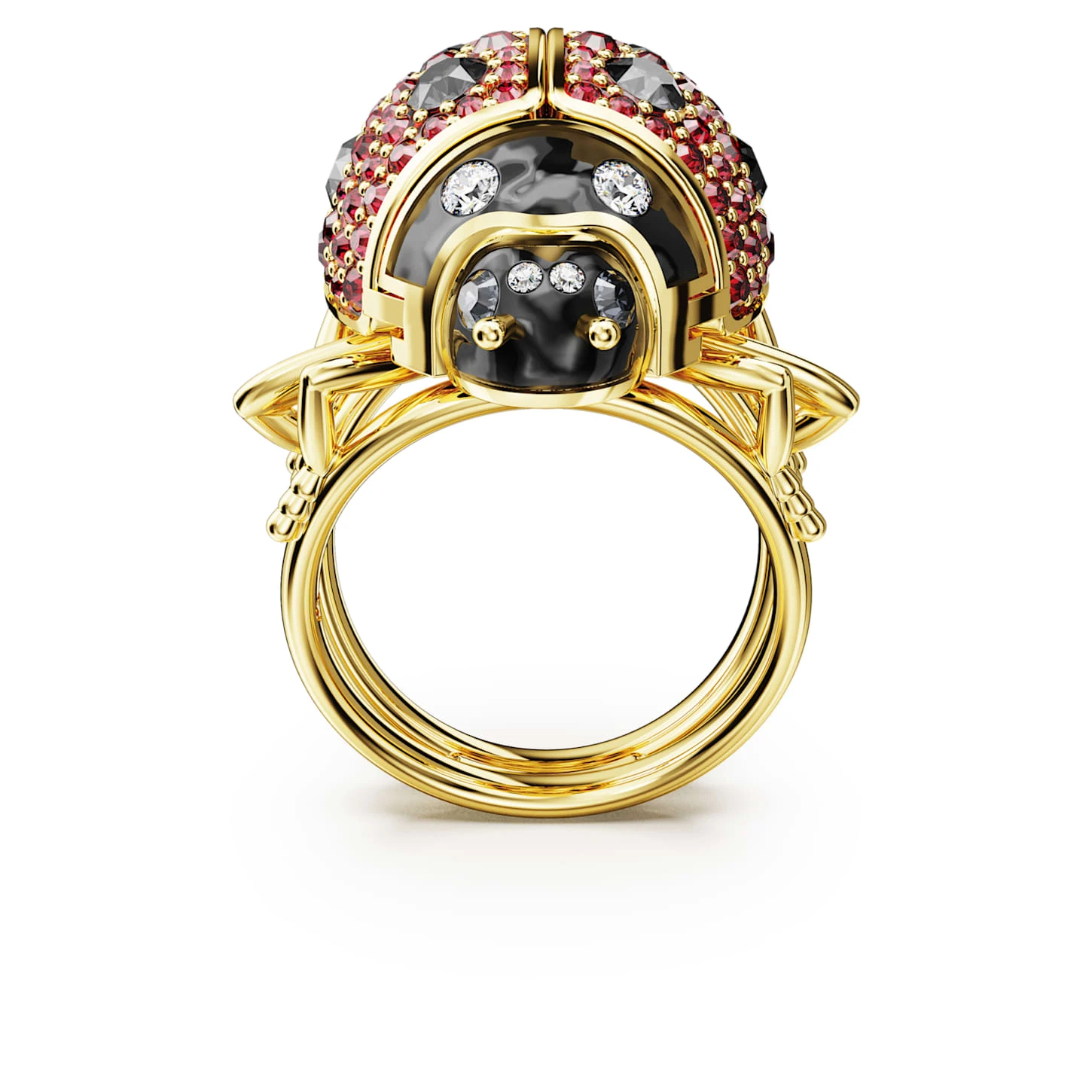 Swarovski Idyllia Cocktail Ring Ladybug, Red, Gold-tone Plated 6 Swarovski Idyllia Cocktail Ring Ladybug, Red, Gold-tone Plated - Image 6