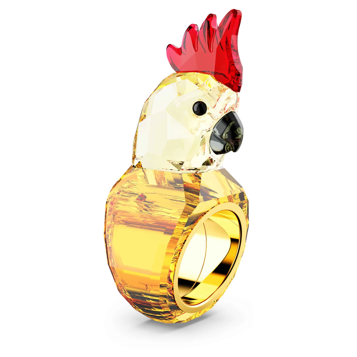 Swarovski Idyllia Cocktail Ring Parrot, Multicolored, Gold-tone Plated 2 Swarovski Idyllia Cocktail Ring Parrot, Multicolored, Gold-tone Plated - Image 2