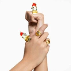 Swarovski Idyllia Cocktail Ring Parrot, Multicolored, Gold-tone Plated 11 Swarovski Idyllia Cocktail Ring Parrot, Multicolored, Gold-tone Plated -Fashion Accessories Store idyllia cocktail ring parrot multicolored gold tone plated swarovski 5655476 5