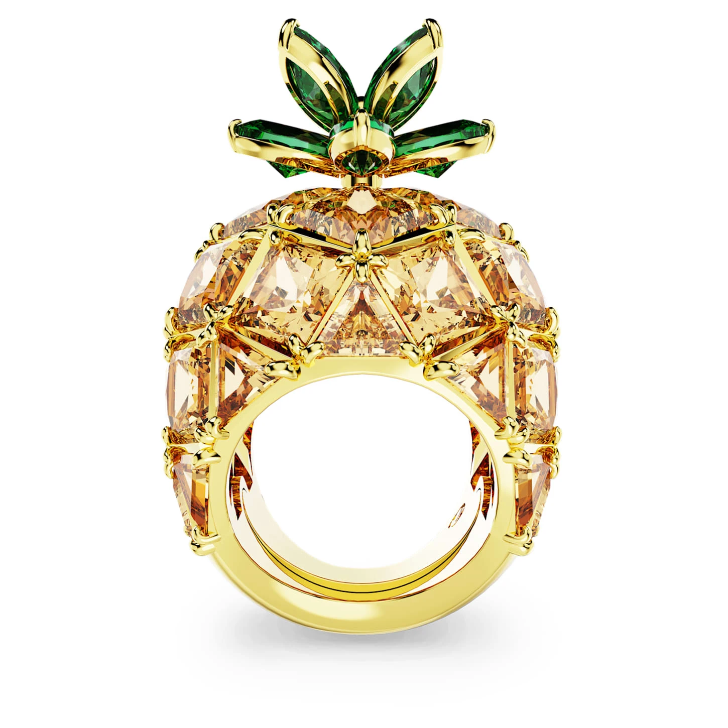 Swarovski Idyllia Cocktail Ring Pineapple, Multicolored, Gold-tone Plated 5 Swarovski Idyllia Cocktail Ring Pineapple, Multicolored, Gold-tone Plated - Image 5