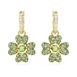 Swarovski Idyllia Drop Earrings Clover, Green, Gold-tone Plated -Fashion Accessories Store idyllia drop earrings clover green gold tone plated swarovski 5670664 2