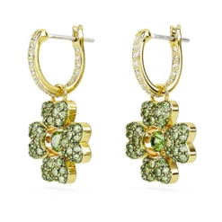 Swarovski Idyllia Drop Earrings Clover, Green, Gold-tone Plated -Fashion Accessories Store idyllia drop earrings clover green gold tone plated swarovski 5670664 3