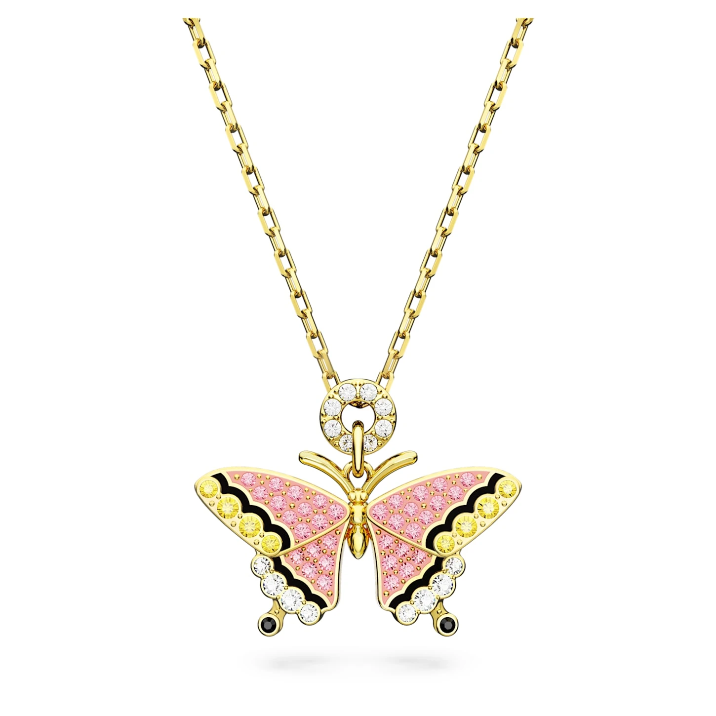 Swarovski Idyllia Pendant Butterfly, Multicolored, Gold-tone Plated 2 Swarovski Idyllia Pendant Butterfly, Multicolored, Gold-tone Plated - Image 2