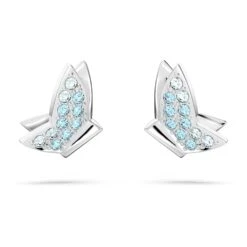 Swarovski Lilia Stud Earrings Butterfly, Blue, Rhodium Plated -Fashion Accessories Store lilia stud earrings butterfly blue rhodium plated swarovski 5662183 4