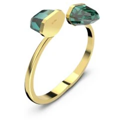 Swarovski Lucent Bangle Magnetic Closure, Oversized Crystal, Green, Gold-tone Finish -Fashion Accessories Store lucent bangle magnetic closure oversized crystal green gold tone finish swarovski 5615107 2