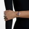 Swarovski Lucent Bangle Magnetic Closure, Oversized Crystal, Pink, Stainless Steel