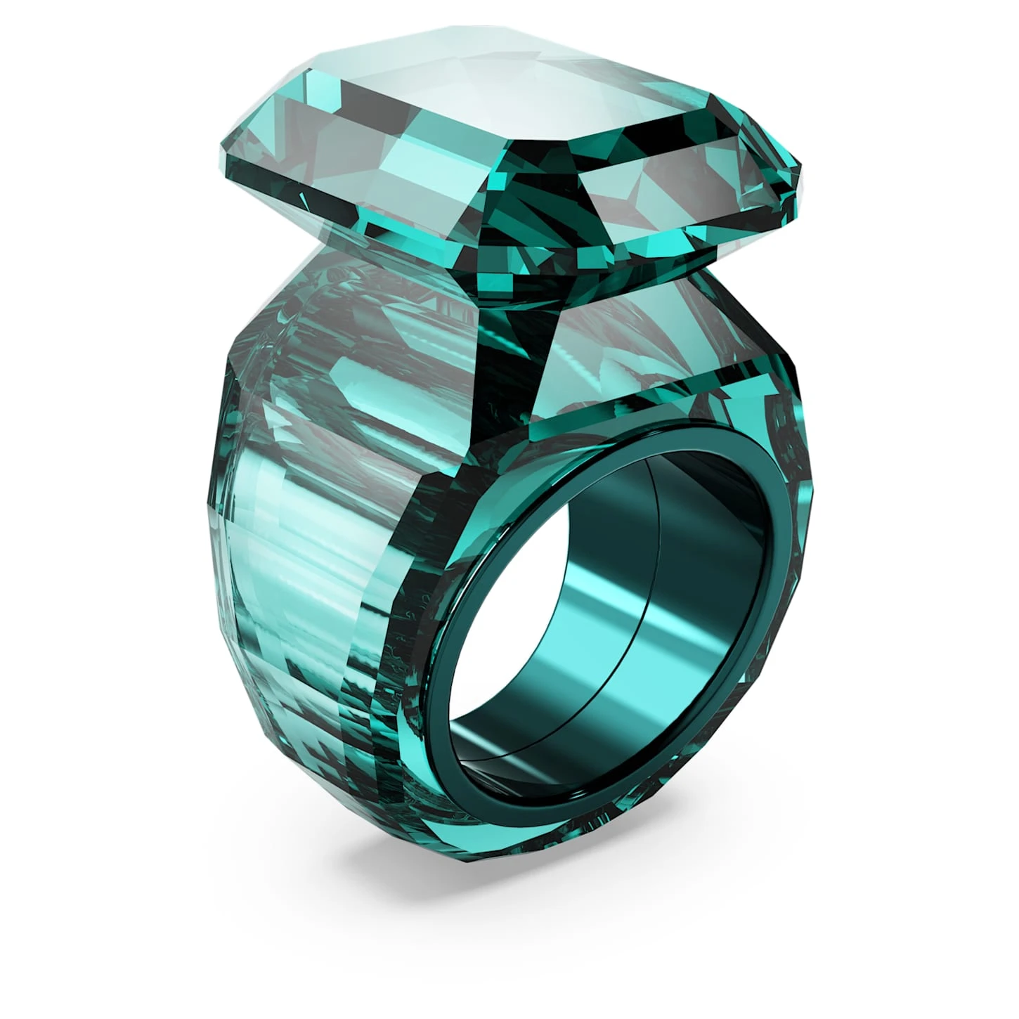 Swarovski Lucent Cocktail Ring Octagon Cut, Green 3 Swarovski Lucent Cocktail Ring Octagon Cut, Green - Image 3