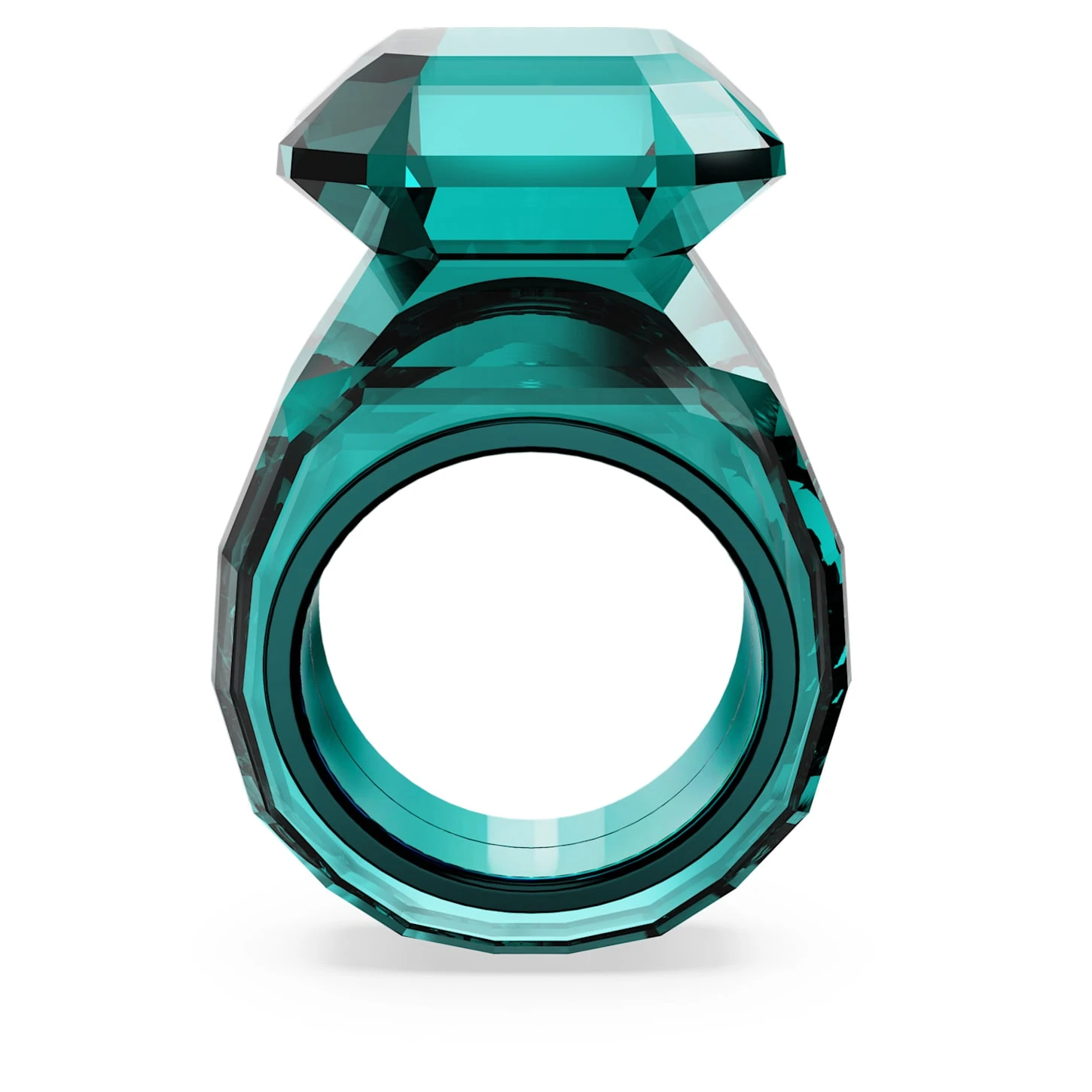 Swarovski Lucent Cocktail Ring Octagon Cut, Green 5 Swarovski Lucent Cocktail Ring Octagon Cut, Green - Image 5