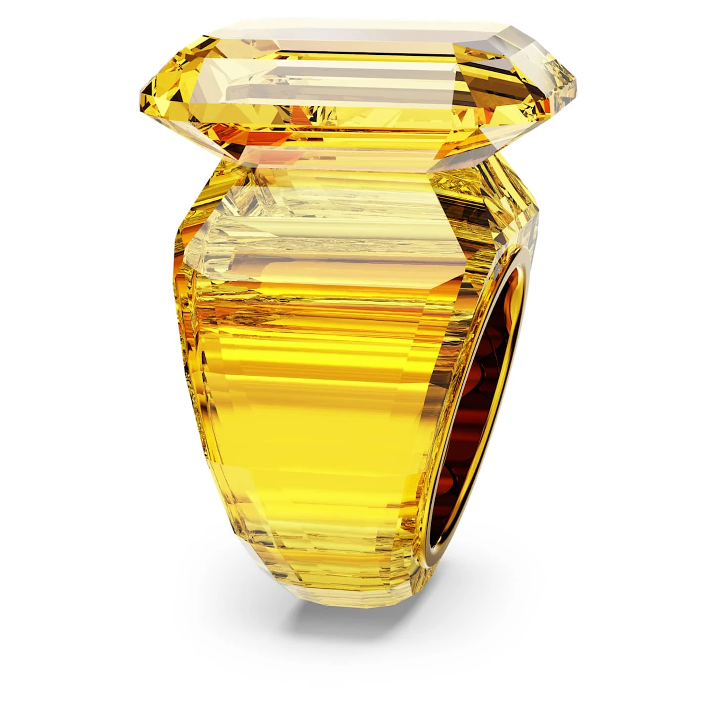 Swarovski Lucent Cocktail Ring Octagon Cut, Yellow 4 Swarovski Lucent Cocktail Ring Octagon Cut, Yellow - Image 4