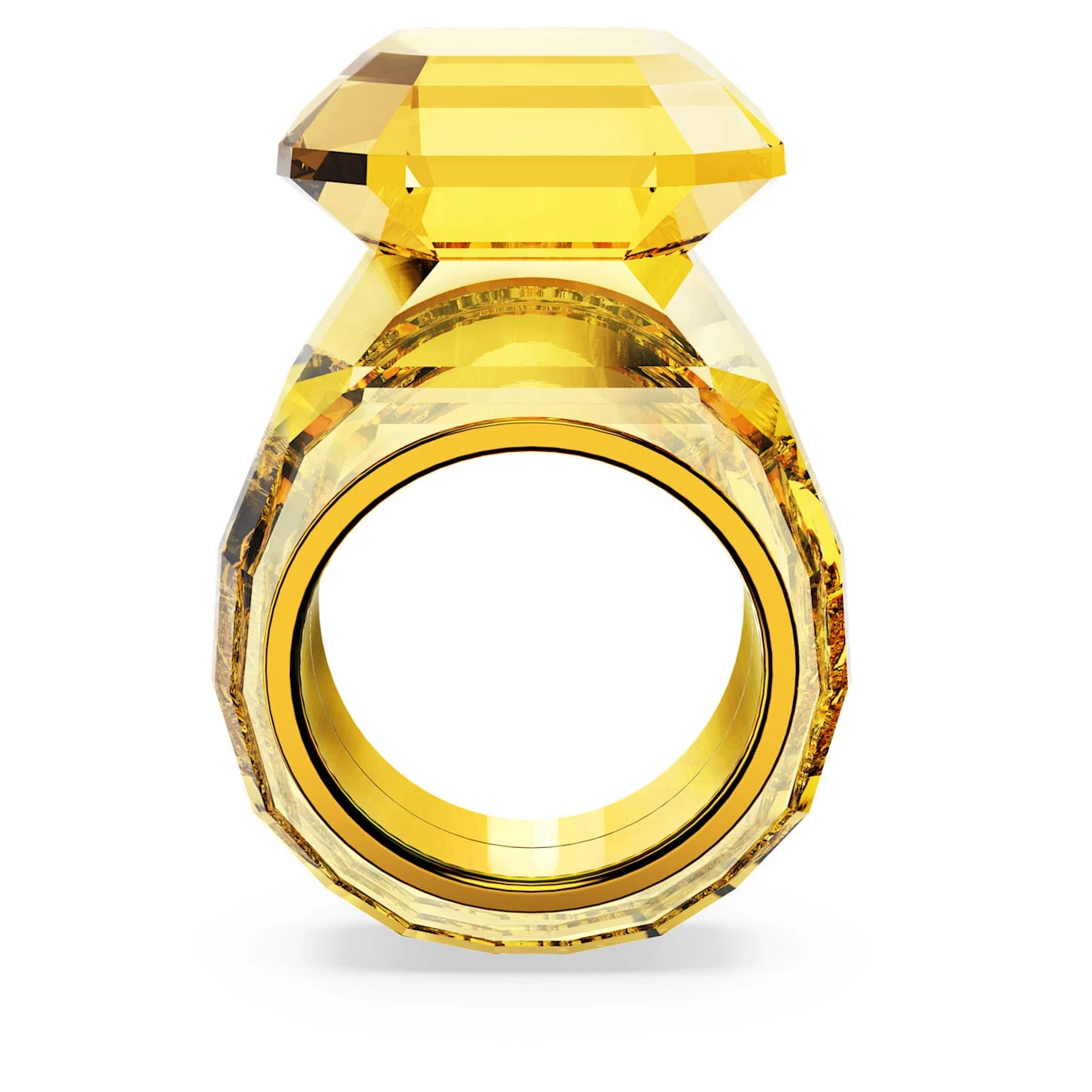 Swarovski Lucent Cocktail Ring Octagon Cut, Yellow 5 Swarovski Lucent Cocktail Ring Octagon Cut, Yellow - Image 5