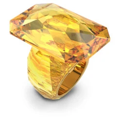 Swarovski Lucent Cocktail Ring Oversized Crystal, Octagon Cut, Yellow -Fashion Accessories Store lucent cocktail ring oversized crystal octagon cut yellow swarovski 5600224 5