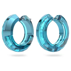 Swarovski Lucent Hoop Earrings Statement, Round Shape, Blue -Fashion Accessories Store lucent hoop earrings statement round shape blue swarovski 5629220 2