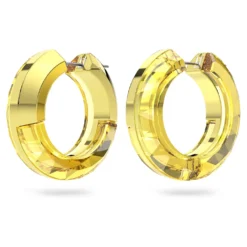 Swarovski Lucent Hoop Earrings Statement, Round Shape, Yellow -Fashion Accessories Store lucent hoop earrings statement round shape yellow swarovski 5633435 2