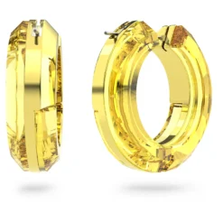 Swarovski Lucent Hoop Earrings Statement, Round Shape, Yellow -Fashion Accessories Store lucent hoop earrings statement round shape yellow swarovski 5633435 3